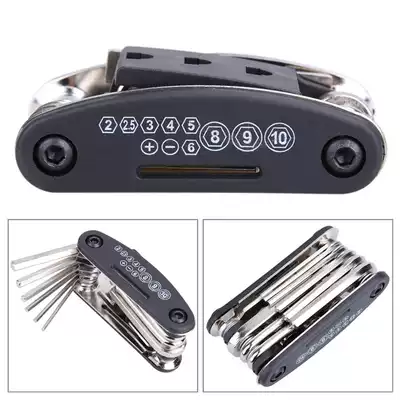 Bicycle repair tool set portable stainless steel hex wrench repair removal repair mountain bike accessories
