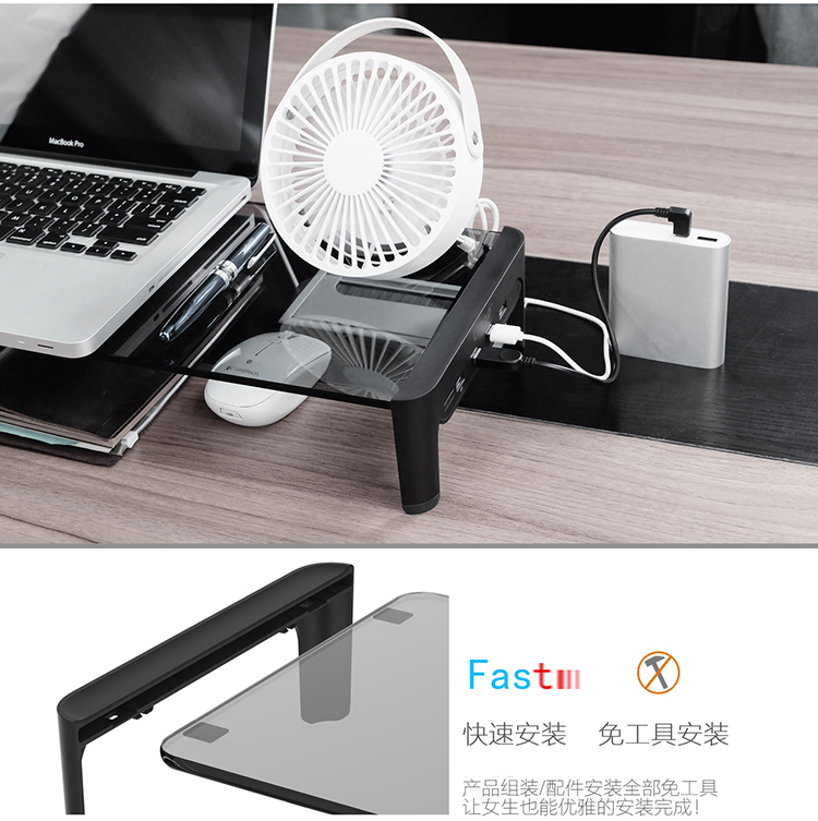 Màn hình máy tính để bàn Màn hình LCD tăng kệ máy tính xách tay Bàn lưu trữ bàn phím tổ chức văn phòng nhà đa chức năng mở rộng usb imac một máy tính màn hình đứng - Phụ kiện máy tính xách tay túi đựng tablet