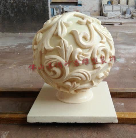 Beautiful sandstone sculpture decoration Sandstone sculpture translucent lamp Sandstone lantern diameter 350mm Garden decoration