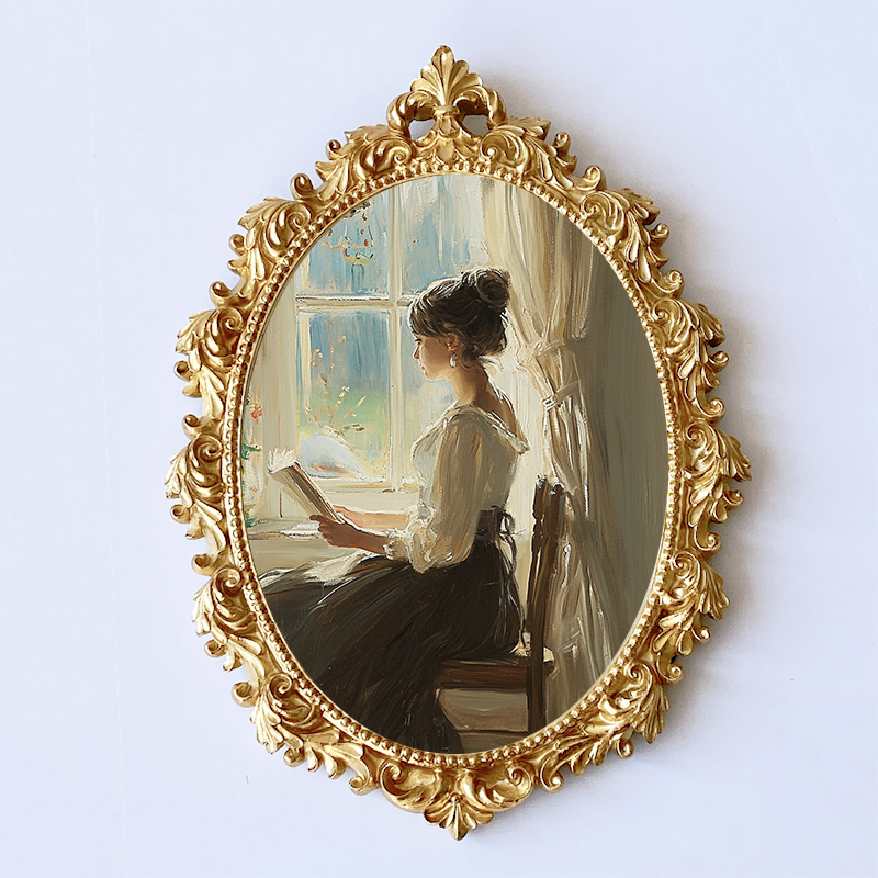 Resin Photo Frame European Oval Resin Photo Frame Wall Hanging Carved Sofa Background Wall Combination Photo Frame Decorative Soft Decoration