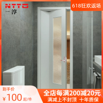 One-Soon-Japanese Tongan environmentally friendly solid wood composite free of lacquered door washroom door 37 folding door