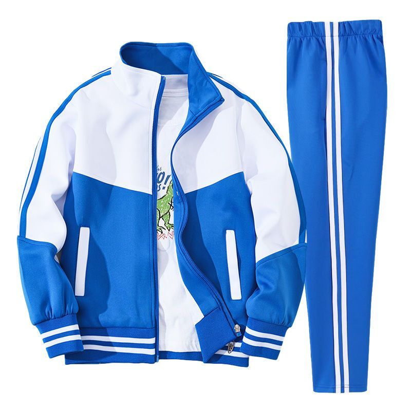 Primary School Uniforms, Kindergarten Uniforms, Junior High School Class Uniforms, Four-Piece Set, Sports Meeting Red, White, and Blue Jackets, Long Pants, Spring and Autumn Primary School Uniforms, Kindergarten Uniforms, Junior High School Class Uniforms, Four-Piece Set, Sports Meeting Red, White, and Blue Jackets, Long Pants, Spring and Autumn