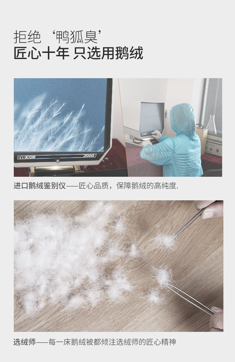 中国羽协保障产品 艾尚羽 可水洗轻薄鹅绒被 夏凉被 1.5m*2.1m 图8