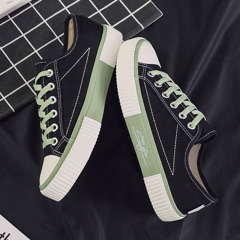 Trendy biscuit shoes men's low top all-match canvas shoes 2021 spring men and women couple shoes casual sneakers students