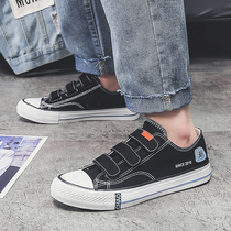 Magic Sticker Teen Sailor Cloth Shoes 2021 China Wind Men Low Gang Student Lovers Shoes Trend 100 hitch Lazy Person Board Shoes