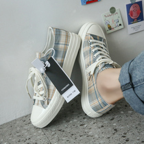 Grid Cloth Tide 100 lap low Help for men Sails Shoes Casual Board Shoes Students A Couple Shoes Mans shoes