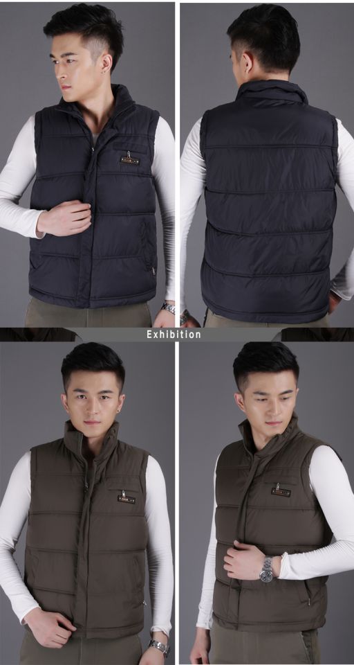 Mùa xuân và mùa thu tải áo vest nam trung niên cộng với phân bón XL bố tải xuống áo vest cotton ấm áp áo ba lỗ nam form rộng