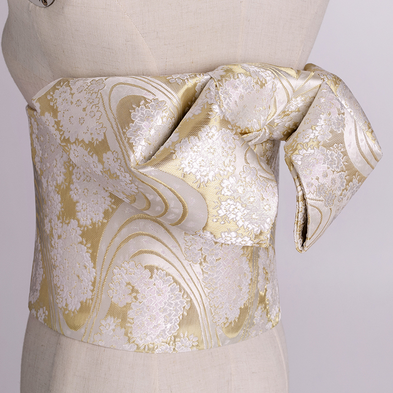 A Variety of Japanese Kimono Waistbands, Yukata Belts, Ornate Brocade Bow Belts, Shaped Knot Waistbands for Photo Shoots