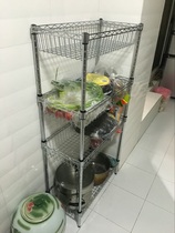 Japanese purchase kitchen floor rack stainless steel multifunctional non-beautiful steel home multi-layer storage shelf