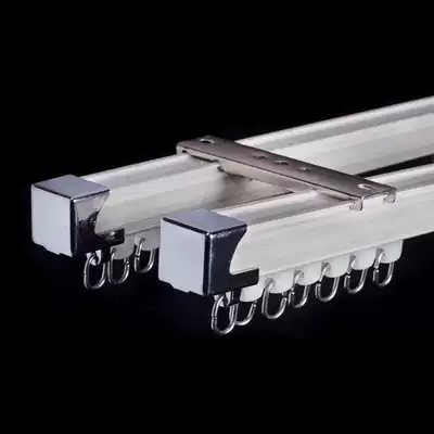 Special price thick aluminum alloy nano silent smooth curved rail straight rail double track top mounted side rail delivery accessories