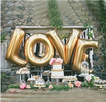 Wedding Gift Wedding Birthday Party Sue White Wedding House Arrangement Love Aluminum Foil Wedding Aluminum Film Letter Balloon Decoration