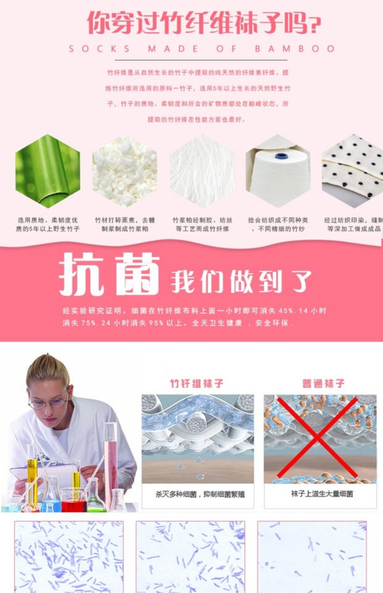 Chu Hải Yipin Sợi tre Vớ nữ Thoải mái kháng khuẩn thoáng khí Không hôi thối Đôi chân của phụ nữ tất lười nam