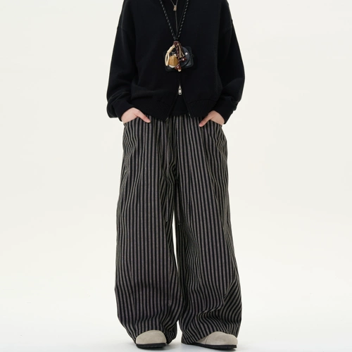 Летние ретро штаны подходит для мужчин и женщин, в американском стиле, изысканный стиль, свободный прямой крой