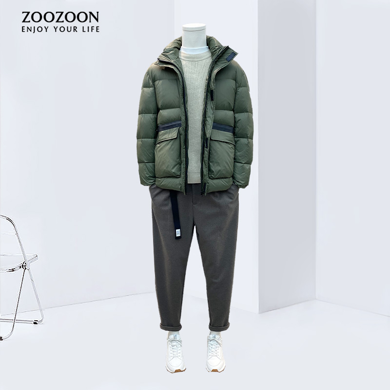 Down jacket men's 2020 winter new Korean version handsome short top warm hooded leisure jacket men's fashion brand