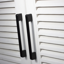 Modern minimalist black flat foot bow handle cabinet wardrobe drawer cabinet drawer cabinet door handle