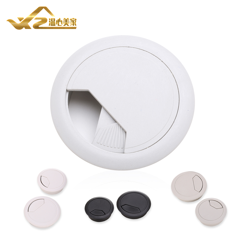 Boreholes 50mm Plastic Round Wire Hole Computer Desk Decoration Cover Wear Line Box Wire Hole Lid Multicolored Optional