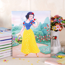 Childrens puzzle handmade button painting diy material package Kindergarten primary school students paste mixed button painting