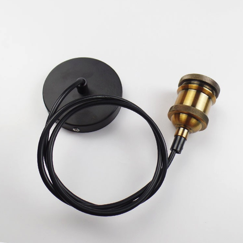 Edison retro lamp head hanging wire large screw mouth twist lamp head lighting accessories DIY all copper switch aluminum lamp head