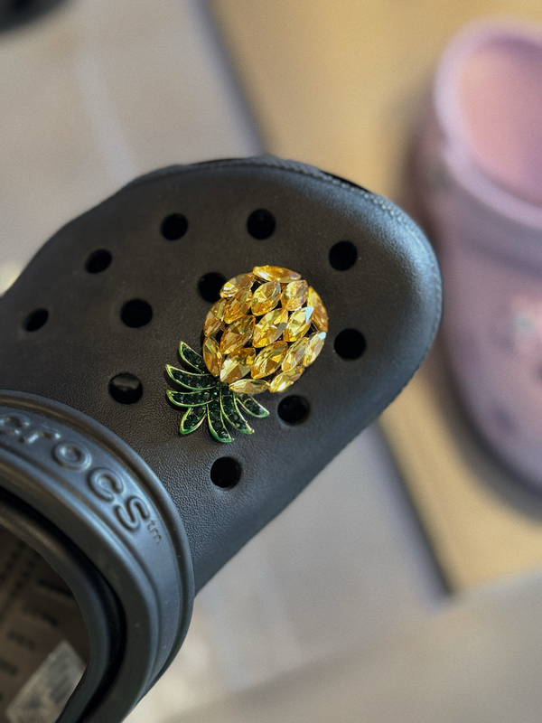 A Pineapple-Shaped Shoe Charm for Crocs Clogs A Pineapple-Shaped Shoe Charm for Crocs Clogs