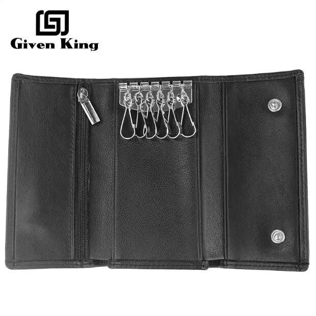Ji Fangang túi chìa khóa công suất lớn ví nam thắt lưng da nam và nữ dây da đa chức năng - Trường hợp chính kẹp chìa khóa