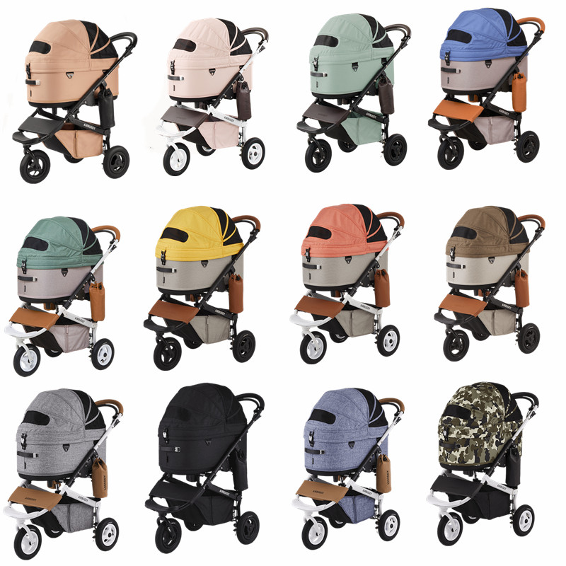 (Japan) Japan AIRBUGGY pet cart DOME3 dome three generations of hand brake large space version