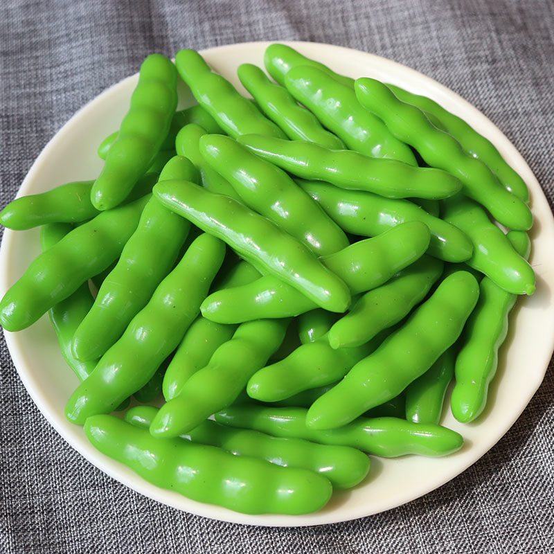 Simulation pea plastic small bean angle simulation vegetable model decoration toy static shooting props plastic fruits and vegetables
