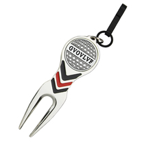 Golf green fork with mark high-end zinc alloy ball fork fairway repair fork with magnet accessories