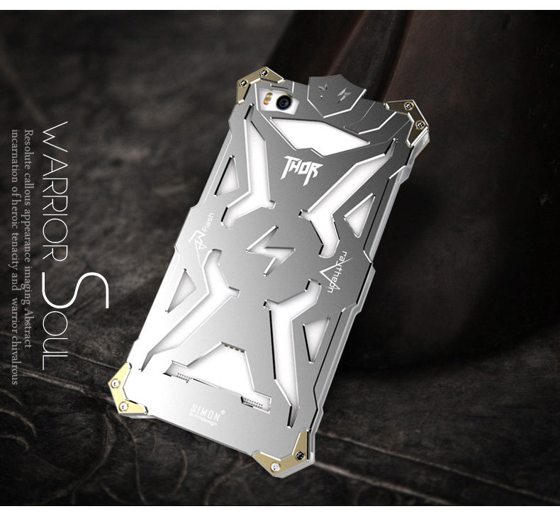 SIMON THOR Aviation Aluminum Alloy Shockproof Armor Metal Case Cover for Xiaomi Mi 4C/4i