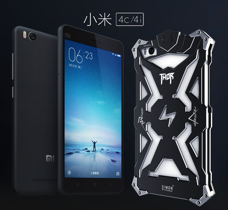 SIMON THOR Aviation Aluminum Alloy Shockproof Armor Metal Case Cover for Xiaomi Mi 4C/4i