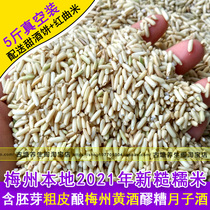 Meizhou local rough glutinous rice 2021 New glutinous rice rice wine moon wine Hakka sweet wine glutinous rice rice wine raw materials