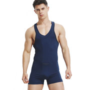 Superbody nam cotton thoải mái một mảnh vest nam thanh niên thậm chí đồ lót mồ hôi thấm vest boxer thoáng khí