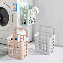 Wall-mounted free punch folding wall laundry basket folding shou na kuang laundry basket dirty clothes storage basket zang yi lou
