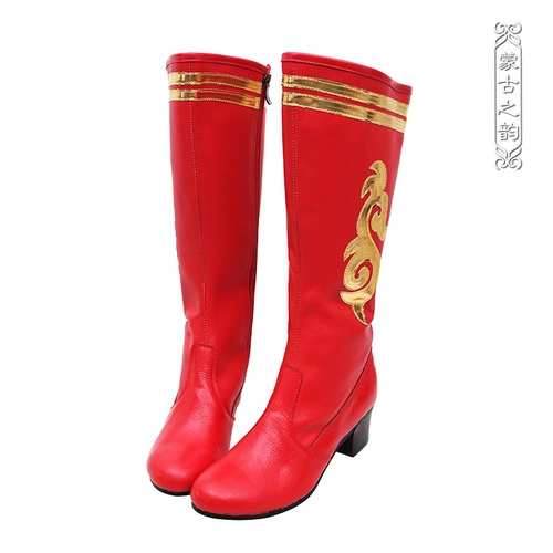 Монгольские танцевальные сапоги Ladies для взрослых взрослые сапоги для меньшинства лошади с танцы танцующие женские туфли ручной работы вручную