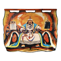 Mongolian leather painting leather art color printing Genghis Khan handmade leather art painting hanging painting decorative painting crafts