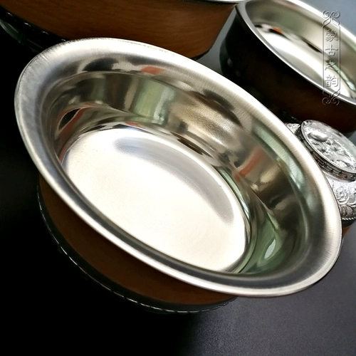 Монгольская пастбища тост -миска с молоком чай чайная чаша белая миска вода вода Монголия на столовая посуда этнические подарки