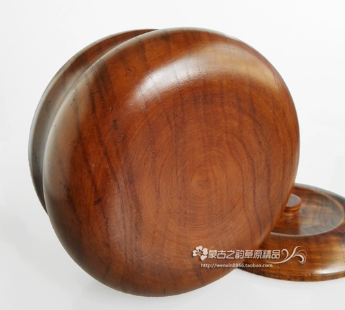 Монгольская характеристика сплошной древесной посуды с рисовой миской с перемешиванием целое дерево, чтобы сделать чистое твердое дерево монгольское отель отель