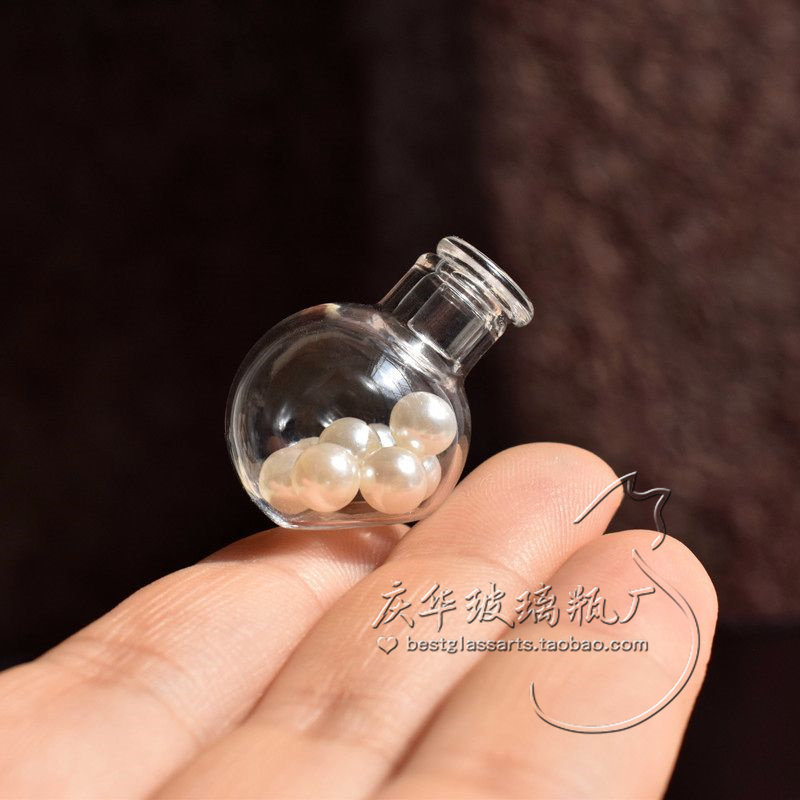 Upper New Microshrink Sloped Bottom Mini Glass Jars Baby Anecdotal World Model Swing Piece Diy Ornament Jars Bean Bottle-Taobao