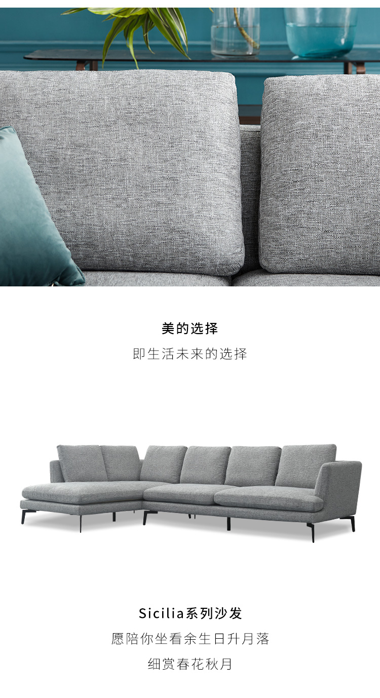 Sicilia Ý Vatican Nghệ thuật tặng nhỏ gọn sofa vải màu xám góc sofa thời trang bốn đơn vị nhỏ - Ghế sô pha sofa tân cổ điển