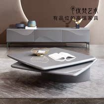 Youfan art Caen coffee table modern minimalist small apartment living room light luxury style rotatable simple tea table O186