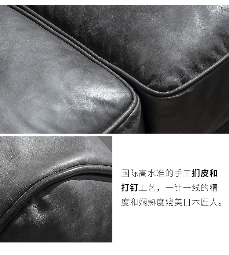 Robot Vatican Nghệ thuật tặng phòng khách sofa da Mỹ xuống sau ba ánh sáng thời trang tối giản sang trọng hiện đại đồ nội thất - Ghế sô pha ghế sô pha gỗ