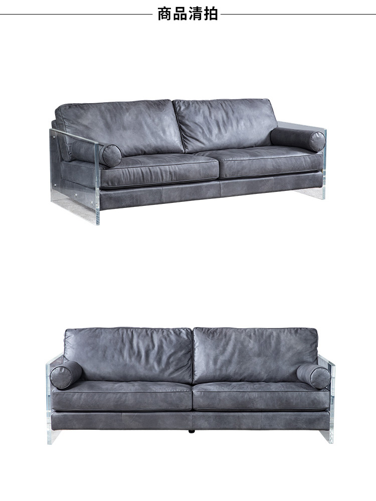 Robot Vatican Nghệ thuật tặng phòng khách sofa da Mỹ xuống sau ba ánh sáng thời trang tối giản sang trọng hiện đại đồ nội thất - Ghế sô pha ghế sô pha gỗ