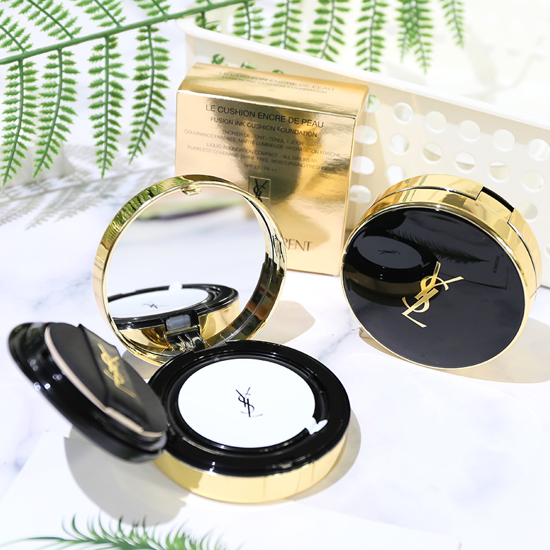 South Korea's new duty-free YSL Saint Laurent silver air cushion star diamond dark green bb cream powder foundation liquid lambskin