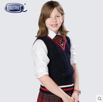 Lan Shi British male and female students knitted vest B-5710-A School uniform College Phoenix Knitted Vest
