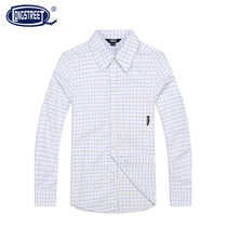 (Lan Shi)Gentleman two-color check long-sleeved shirt Spring and Autumn College plaid childrens shirt mens long-sleeved 7006b