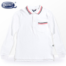 (Lan Shi)Male and female students white long-sleeved POLOT shirt T-11216-D3