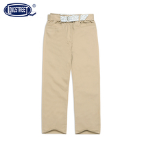 (Lan Shi)Khaki girls belt decoration casual pants waterproof breathable British College 12137