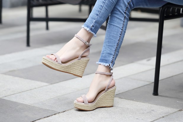 Giày sandal đế bệt đế xuồng nữ mùa hè 2019 phiên bản tiếng Hàn mới của khóa từ hở ngón cao gót thời trang thoải mái không thấm nước - Sandal sandal cao gót