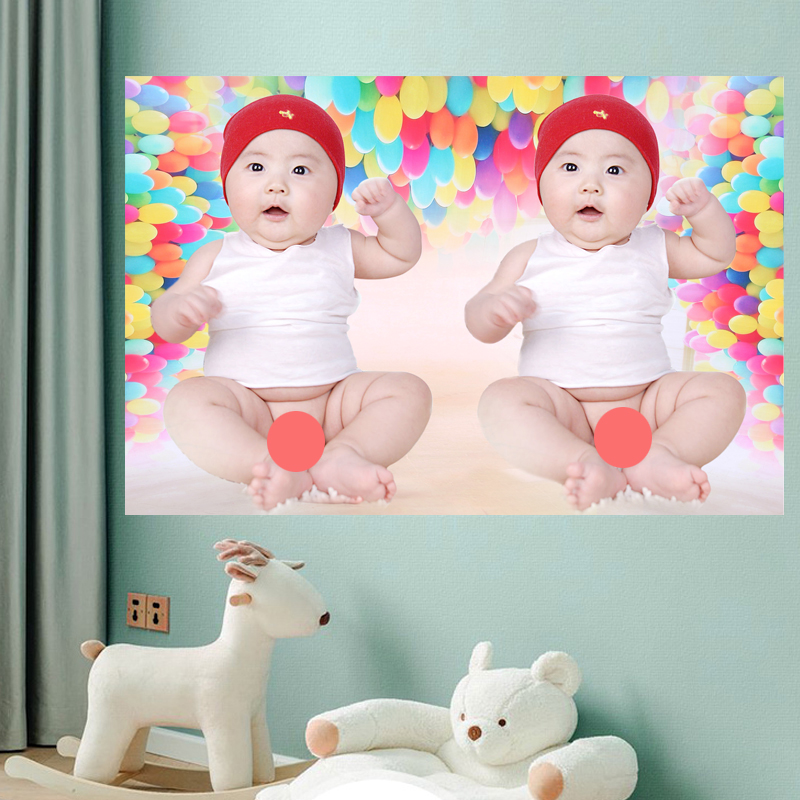 Pregnant Woman Fetal Teaching Little Baby Picture Wall Stickup Baby Poster Boy Cute Photos Wedding bedside New Year Draw bi-cellular like BB-Taobao