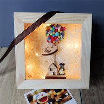 Flying House Tour Balloon Cabin Car Ornaments Handmade diy Cartoon Creative Birthday Gift Car Accessories