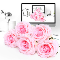 Simulation flower rose flower wedding home decoration wall accessories flower simulation silk cloth flower plant wall flower arrangement